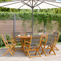 7-Delige Tuinset Polypropeen En Massief Hout