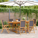7-Delige Tuinset Massief Hout En Stof