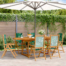 7-Delige Tuinset Massief Hout En Stof