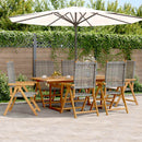 7-Delige Tuinset Poly Rattan En Massief Hout