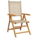 7-Delige Tuinset Poly Rattan En Massief Hout