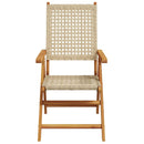7-Delige Tuinset Poly Rattan En Massief Hout