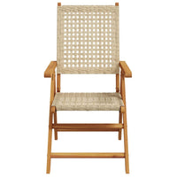 7-Delige Tuinset Poly Rattan En Massief Hout