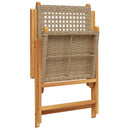 7-Delige Tuinset Poly Rattan En Massief Hout
