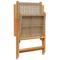 7-Delige Tuinset Poly Rattan En Massief Hout
