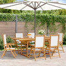 7-Delige Tuinset Massief Hout En Stof