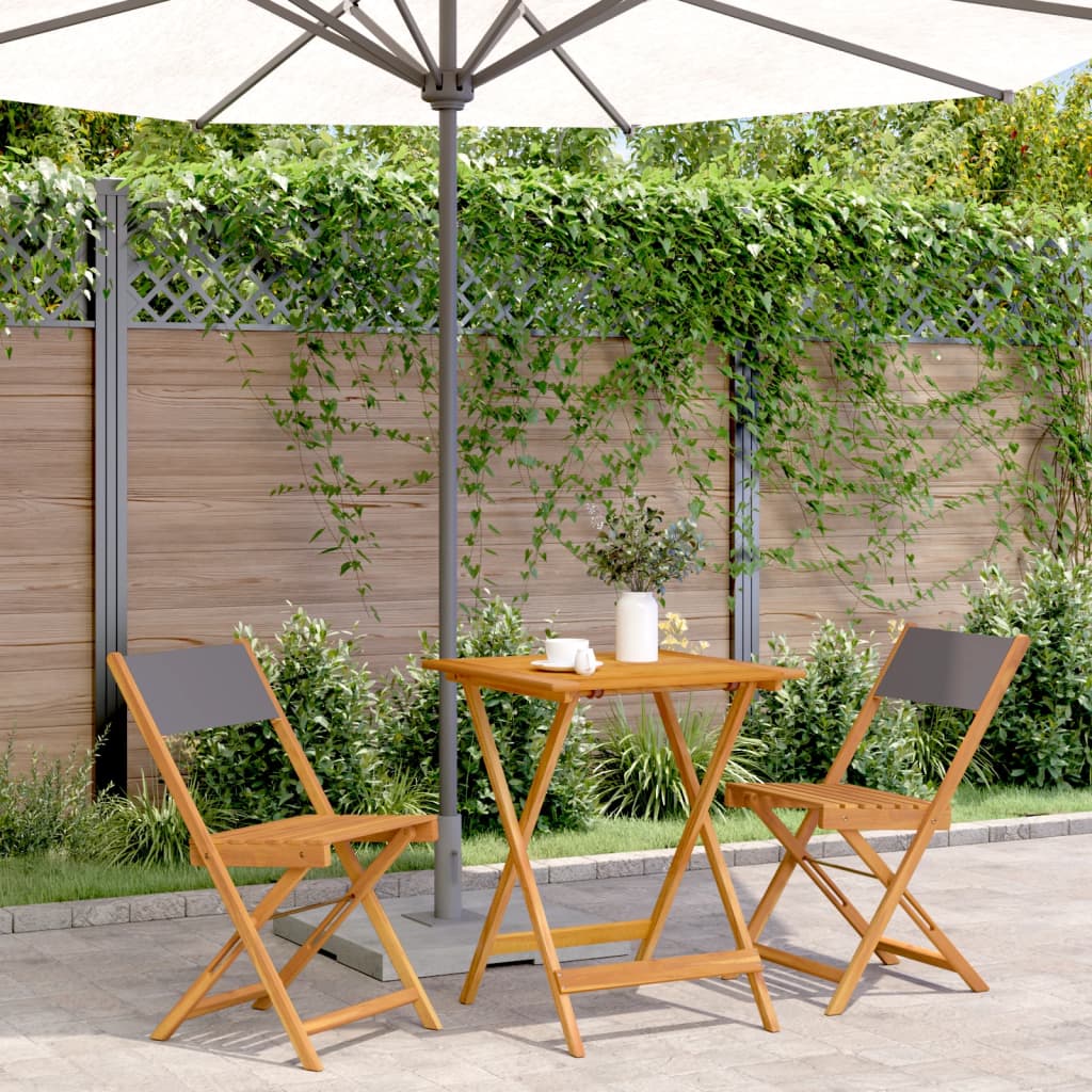 5-Delige Tuinset Massief Hout En Stof