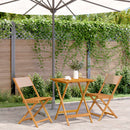 5-Delige Tuinset Massief Hout En Stof