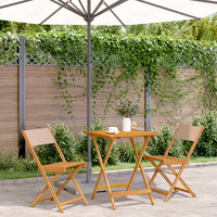 5-Delige Tuinset Massief Hout En Stof