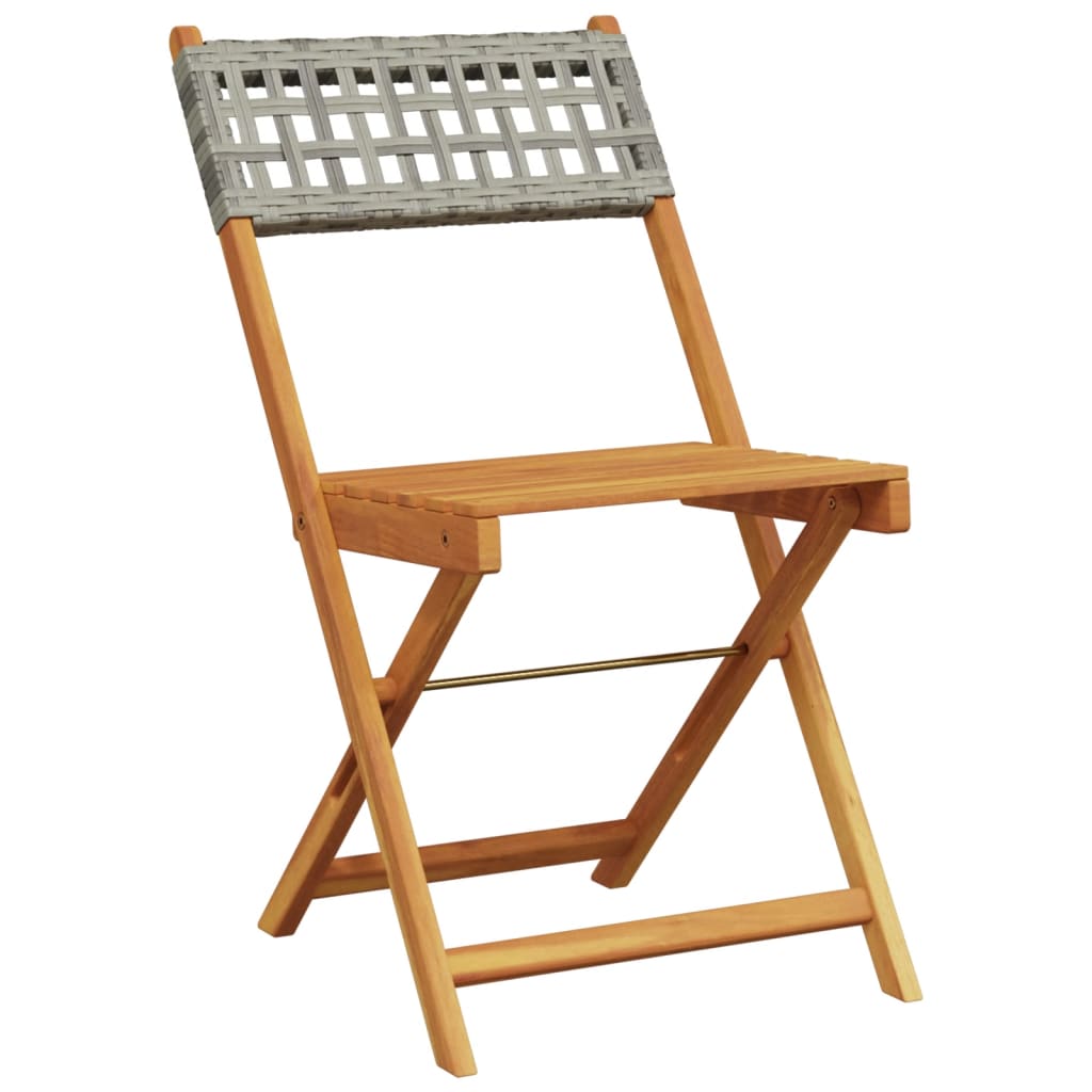 5-Delige Tuinset Poly Rattan En Massief Hout