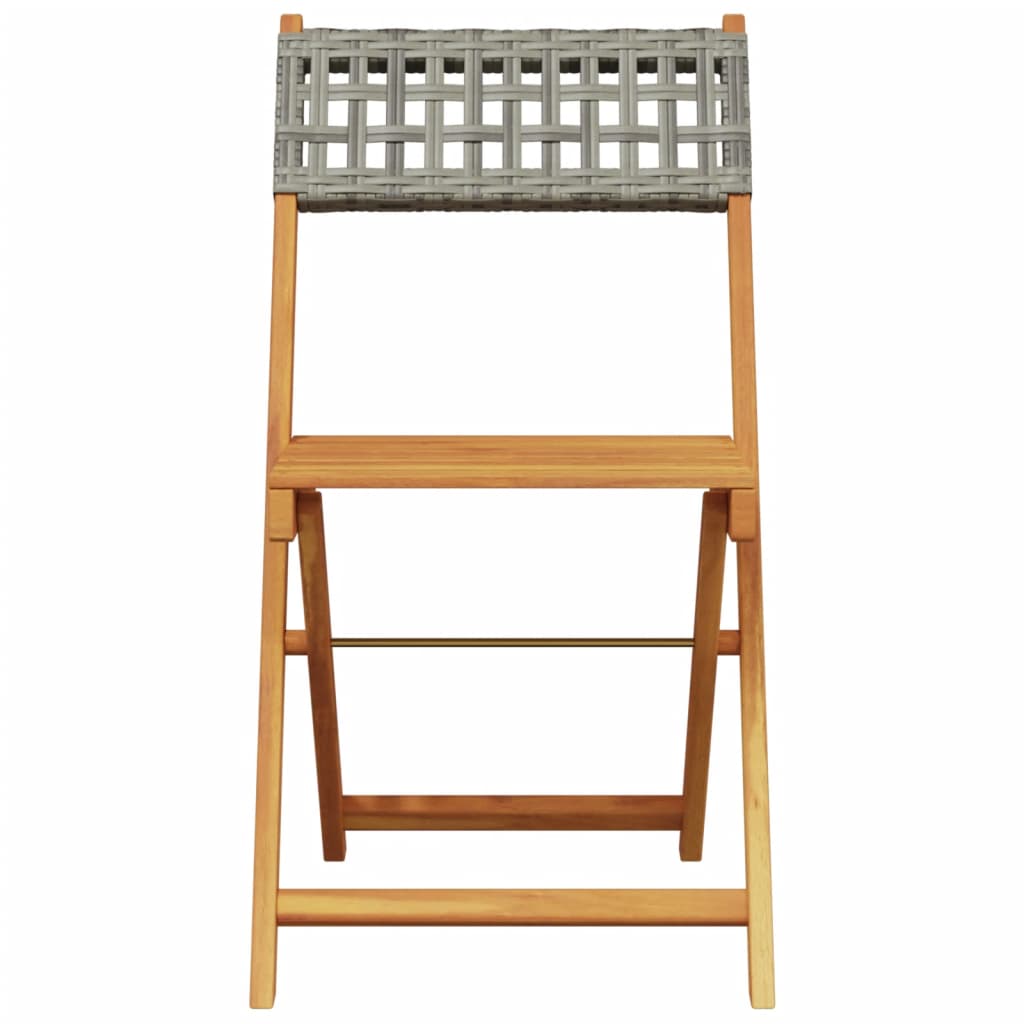 5-Delige Tuinset Poly Rattan En Massief Hout