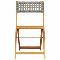 5-Delige Tuinset Poly Rattan En Massief Hout