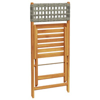 5-Delige Tuinset Poly Rattan En Massief Hout