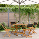 5-Delige Tuinset Polypropeen En Massief Hout
