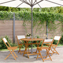 5-Delige Tuinset Massief Hout En Stof