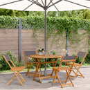 5-Delige Tuinset Massief Hout En Stof