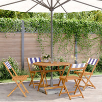 5-Delige Tuinset Massief Hout En Stof