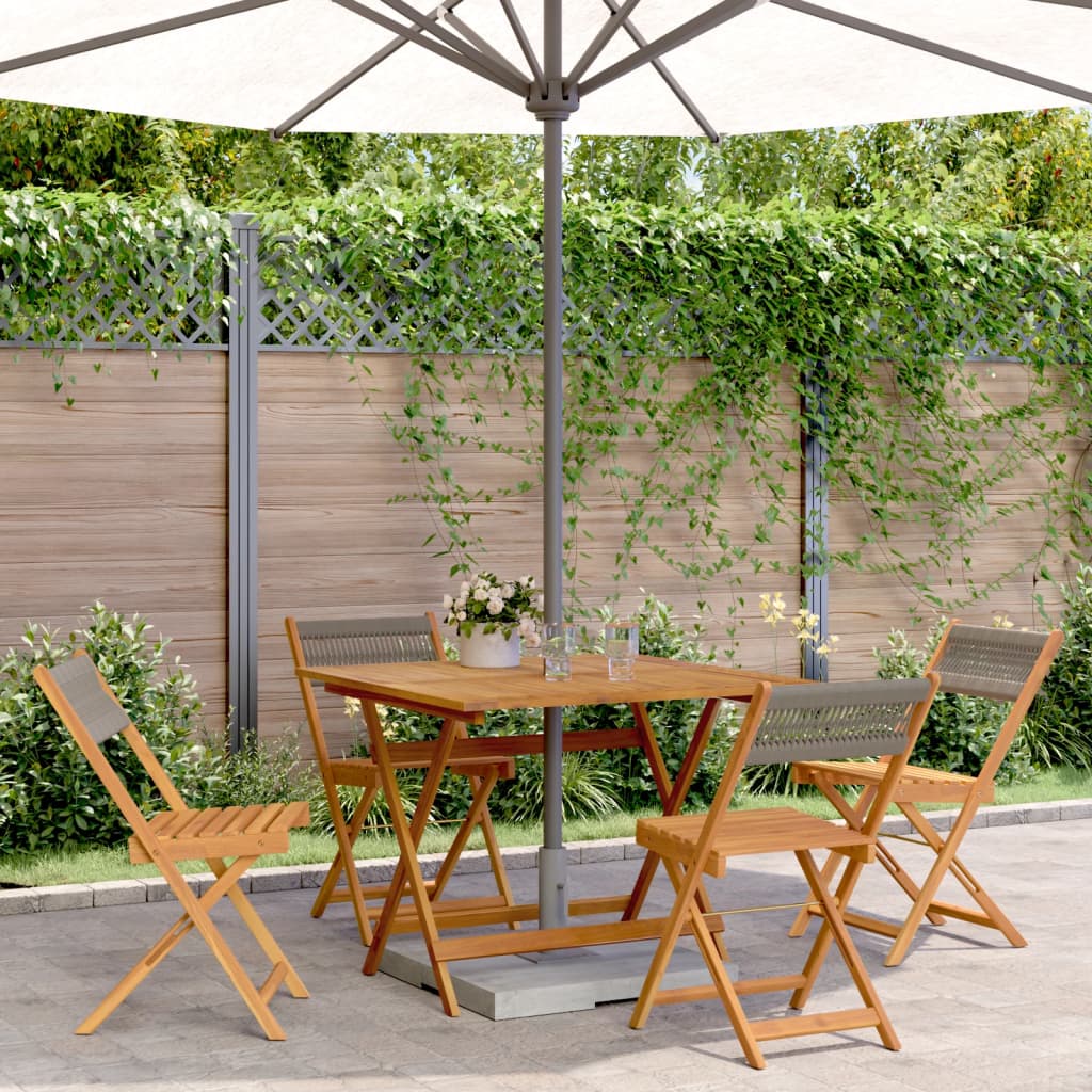 5-Delige Tuinset Polypropeen En Massief Hout