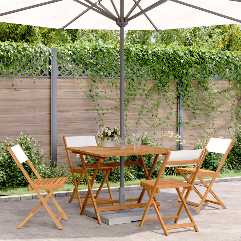 5-Delige Tuinset Massief Hout En Stof