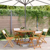 5-Delige Tuinset Massief Hout En Stof