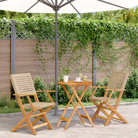 5-Delige Tuinset Poly Rattan En Massief Hout