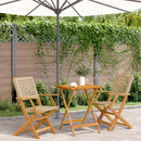 5-Delige Tuinset Poly Rattan En Massief Hout