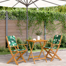 5-Delige Tuinset Massief Hout En Stof Kleurig