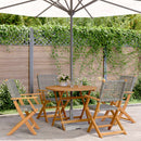 5-Delige Tuinset Poly Rattan En Massief Hout