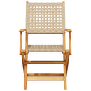 5-Delige Tuinset Poly Rattan En Massief Hout