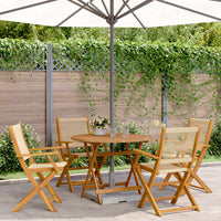 5-Delige Tuinset Polypropeen En Massief Hout