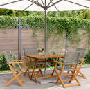 5-Delige Tuinset Poly Rattan En Massief Hout