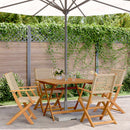 5-Delige Tuinset Poly Rattan En Massief Hout
