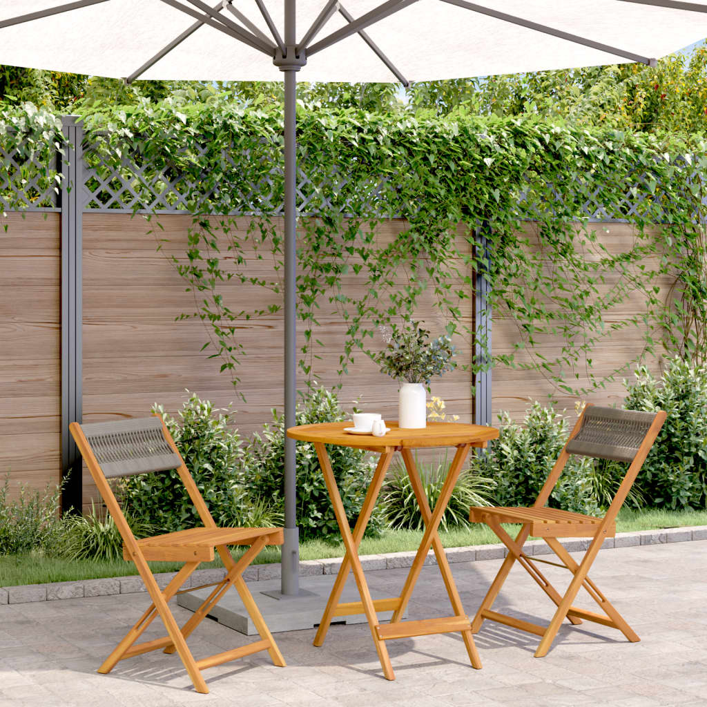 5-Delige Tuinset Polypropeen En Massief Hout