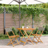 5-Delige Tuinset Poly Rattan En Massief Hout