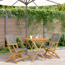 5-Delige Tuinset Poly Rattan En Massief Hout