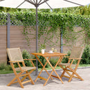 5-Delige Tuinset Poly Rattan En Massief Hout