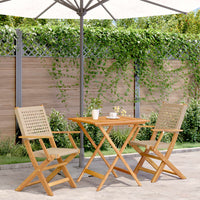 5-Delige Tuinset Poly Rattan En Massief Hout