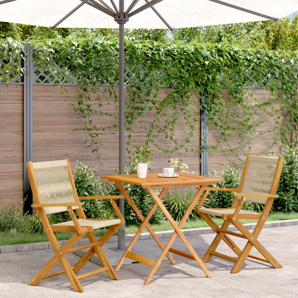 5-Delige Tuinset Polypropeen En Massief Hout