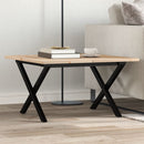 Eettafel 60X60X75,5 Cm Massief Grenenhout En Staal