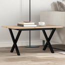 Eettafel 60X60X75,5 Cm Massief Grenenhout En Staal