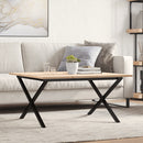 Eettafel 60X60X75,5 Cm Massief Grenenhout En Staal