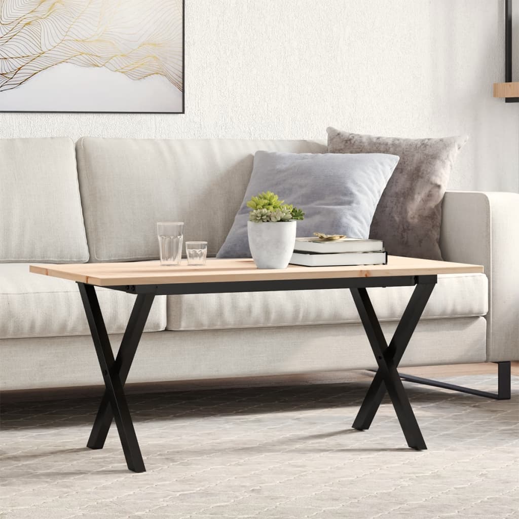 Eettafel 60X60X75,5 Cm Massief Grenenhout En Staal