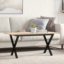 Eettafel 60X60X75,5 Cm Massief Grenenhout En Staal