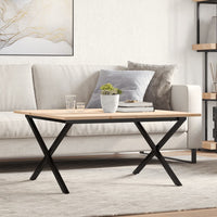 Eettafel 60X60X75,5 Cm Massief Grenenhout En Staal
