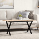 Eettafel 60X60X75,5 Cm Massief Grenenhout En Staal