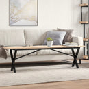 Eettafel 60X60X75,5 Cm Massief Grenenhout En Staal
