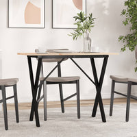 Eettafel 60X60X75,5 Cm Massief Grenenhout En Staal