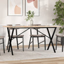 Eettafel 60X60X75,5 Cm Massief Grenenhout En Staal