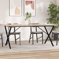 Eettafel 60X60X75,5 Cm Massief Grenenhout En Staal