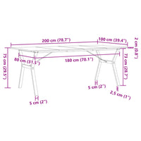 Eettafel Massief Grenenhout En Staal